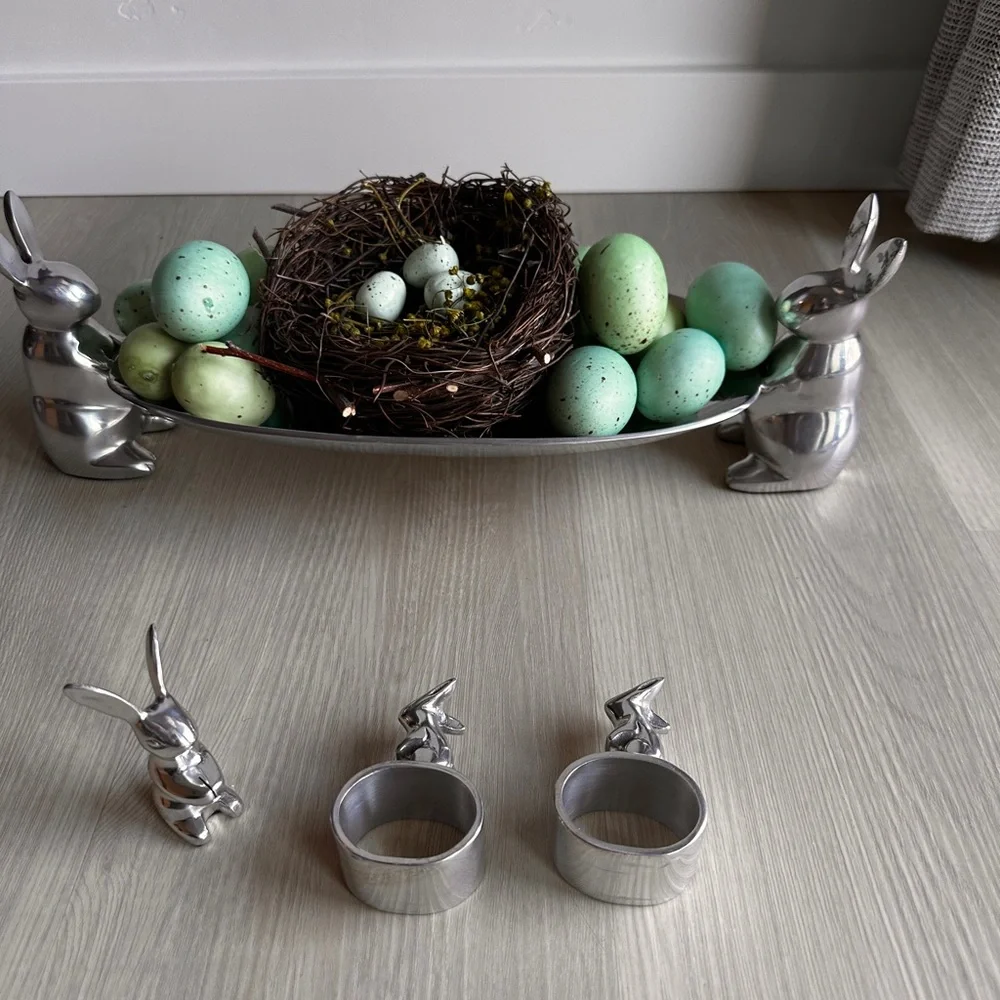 Crate&Barrel aluminum bunny